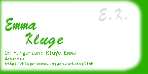 emma kluge business card